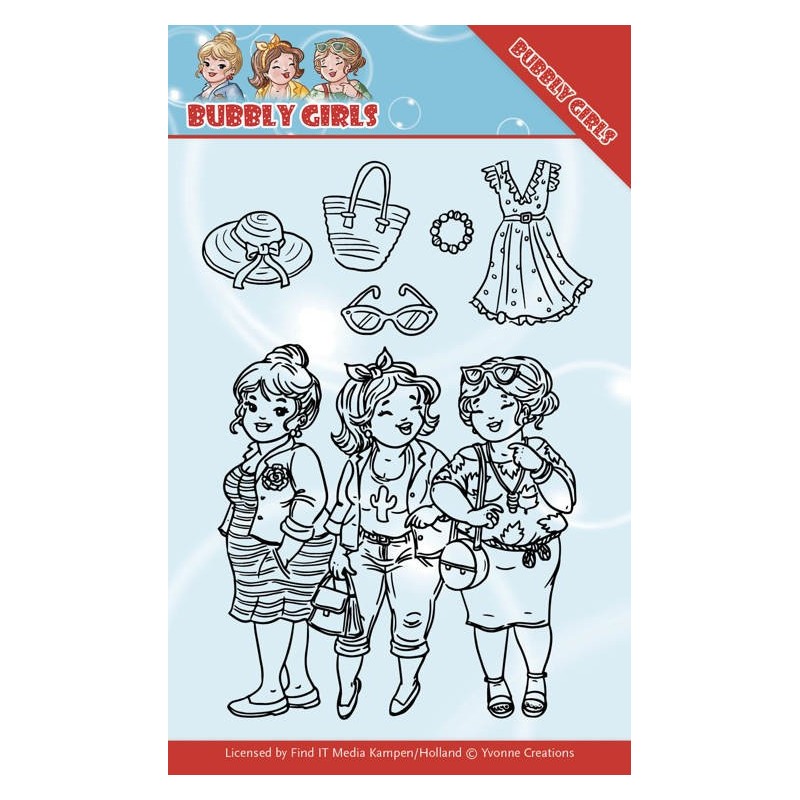 (YCCS10045)Clear Stamps - Yvonne Creations - Bubbly Girls - Girlfriends