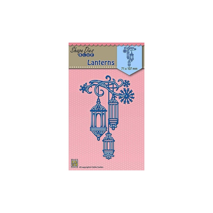 (SDB066)Nellie's Shape Dies Blue Lanterns