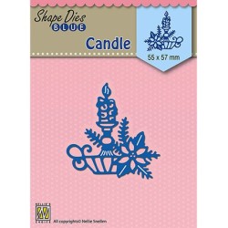 (SDB067)Nellie's Shape Dies Blue Christmas candle