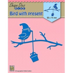 (SDB068)Nellie's Shape Dies Blue Bird with present