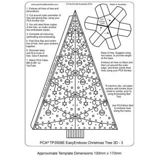 (TP3508E)PCA® EasyEmboss Christmas Tree 3D - 3