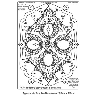 (TP3509E)PCA® EasyEmboss Scroll Clock