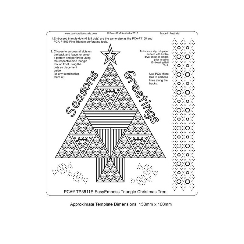 (TP3511E)PCA® EasyEmboss Triangle Christmas Tree