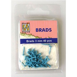 (FLP-BR012)Nellie`s Choice Floral brads Baby blue 40 PC 3m