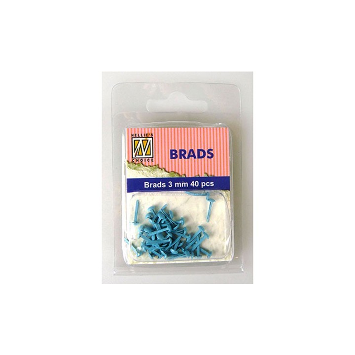 (FLP-BR012)Nellie`s Choice Floral brads Baby blue 40 PC 3m