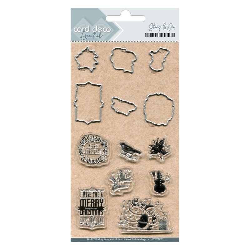 (CDESD001)Card Deco Essentials Clear stamps & Cutting Die (CDESD001)Card Deco Essentials Clear stamps & Cutting Die
