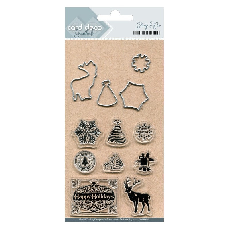 (CDESD002)Card Deco Essentials Clear stamps & Cutting Die