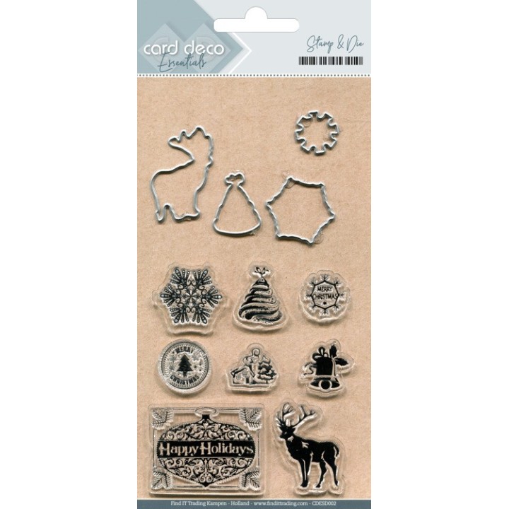 (CDESD002)Card Deco Essentials Clear stamps & Cutting Die
