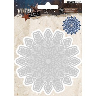 (STENCILSL103)Studio Light Embossing Die Cut Stencil Winter Trails, nr.103