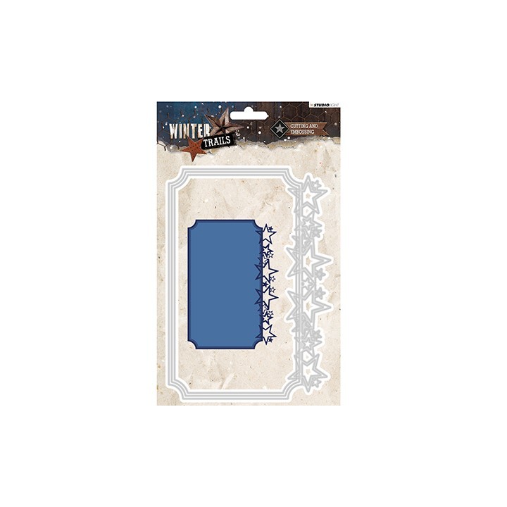 (STENCILSL108)Studio Light Embossing Die Cut Stencil Winter Trails, nr.108