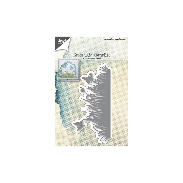 (6002/1133)Cutting & Embossing Grass with butterflies