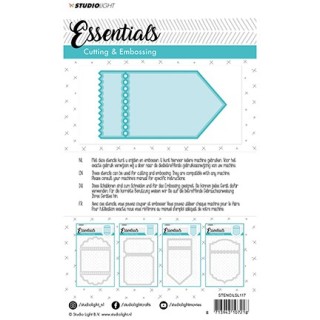 (STENCILSL117)Studio Light Embossing Die Cut Stencil Essentials nr.117