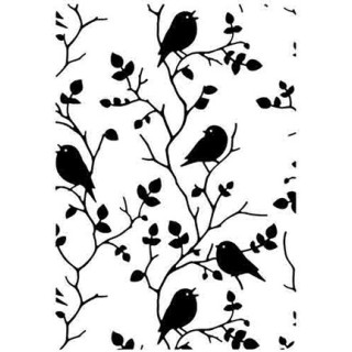(HSF027)Embossing Folder Tree with birds