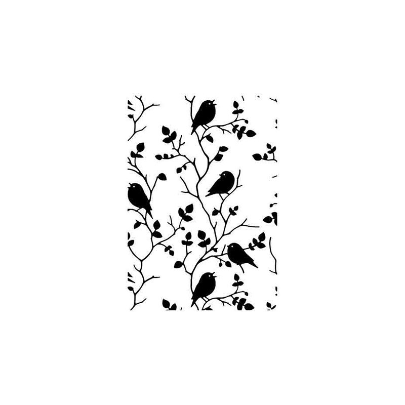 (HSF027)Embossing Folder Tree with birds