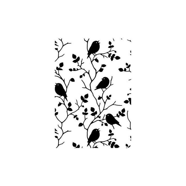(HSF027)Embossing Folder Tree with birds