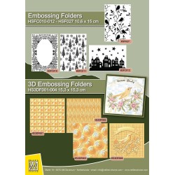 (HS3DF001)3D Embossing Folder Background Squares