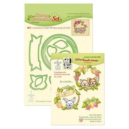 (45.5381)Lea’bilitie / Combi Stamp Wreath with pets