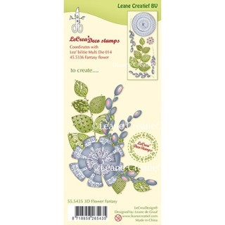 (55.5435)Clear stamp 3D Fantasy Flower