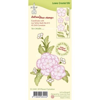 (55.5442)Clear stamp 3D Flower Carnation