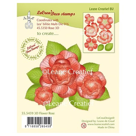 (55.5459)Clear stamp 3D Flower Rose