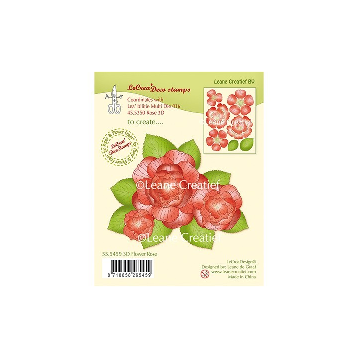 (55.5459)Clear stamp 3D Flower Rose