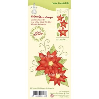 (55.5466)Clear stamp 3D Flower Poinsettia