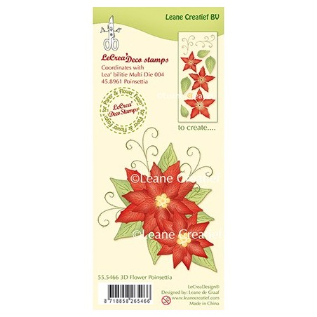 (55.5466)Clear stamp 3D Flower Poinsettia