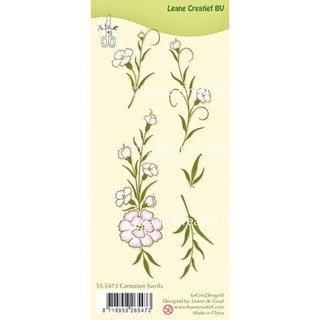 (55.5473)Clear stamp Carnation swirls