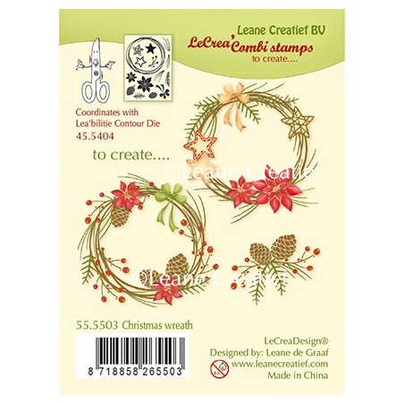 (55.5503)Clear Stamp Combi Christmas wreath