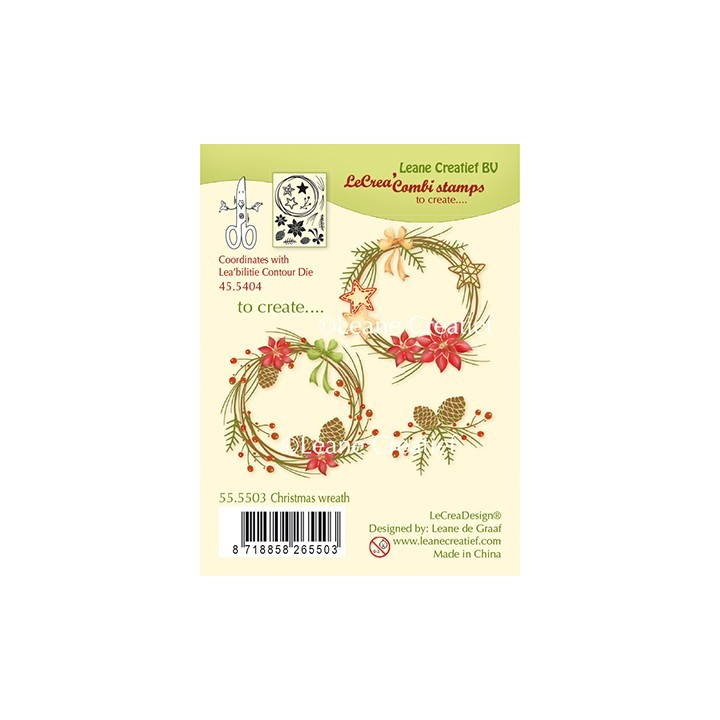 (55.5503)Clear Stamp Combi Christmas wreath