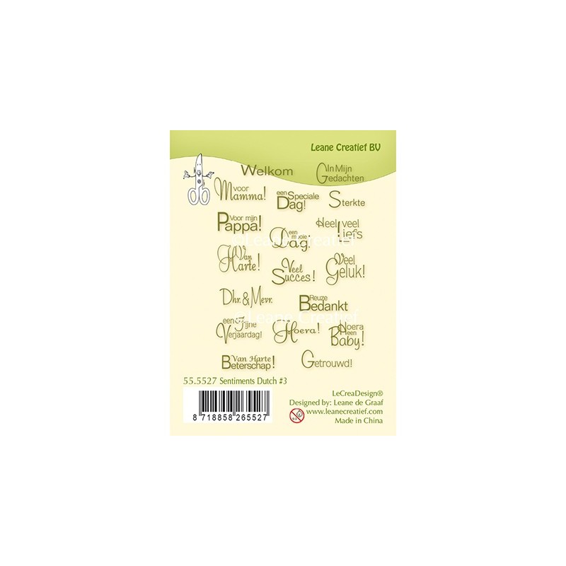 (55.5527)Clear Stamp Sentiments 3 Dutch Texts