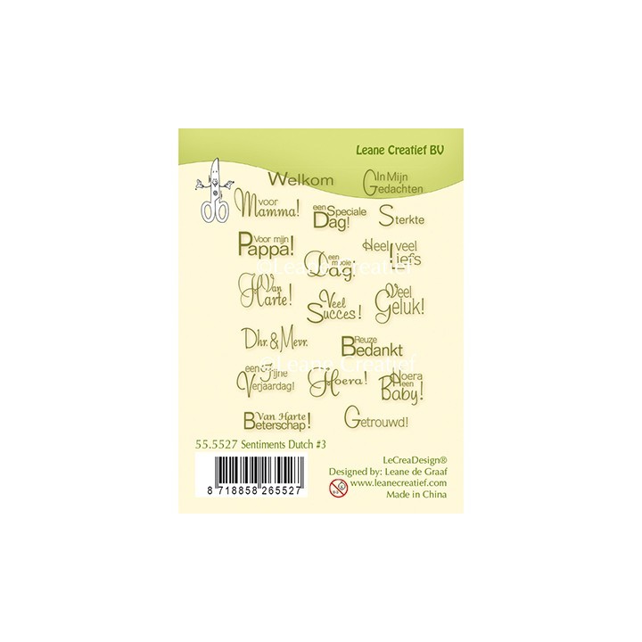 (55.5527)Clear Stamp Sentiments 3 Dutch Texts
