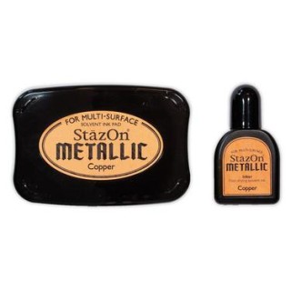Stempel Tinte StazOn metallic kupfer