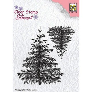 (SIL038)Nellie`s Choice Clearstamp - Christmas fir-trees
