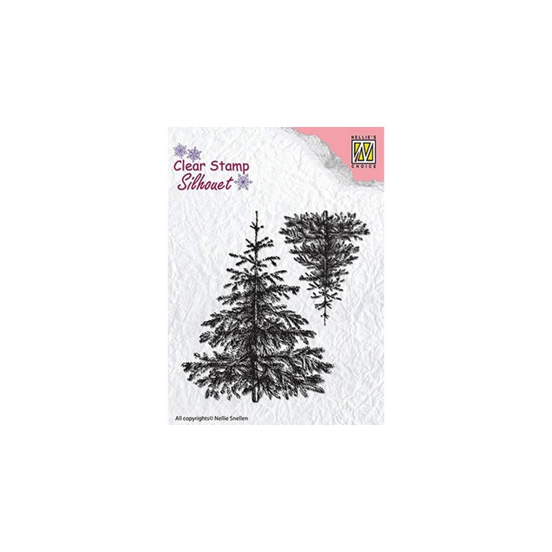 (SIL038)Nellie`s Choice Clearstamp - Christmas fir-trees