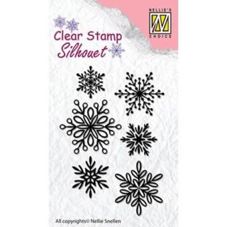(SIL039)Nellie`s Choice Clearstamp - 6 Snowflakes