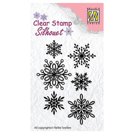 (SIL039)Nellie`s Choice Clearstamp - 6 Snowflakes