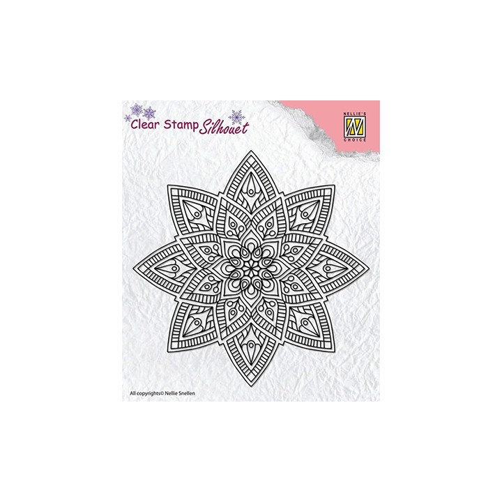 (SIL040)Nellie`s Choice Clearstamp - Mandala-2