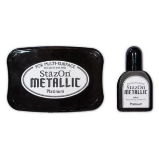 Stempel Tinte StazOn metallic platinum