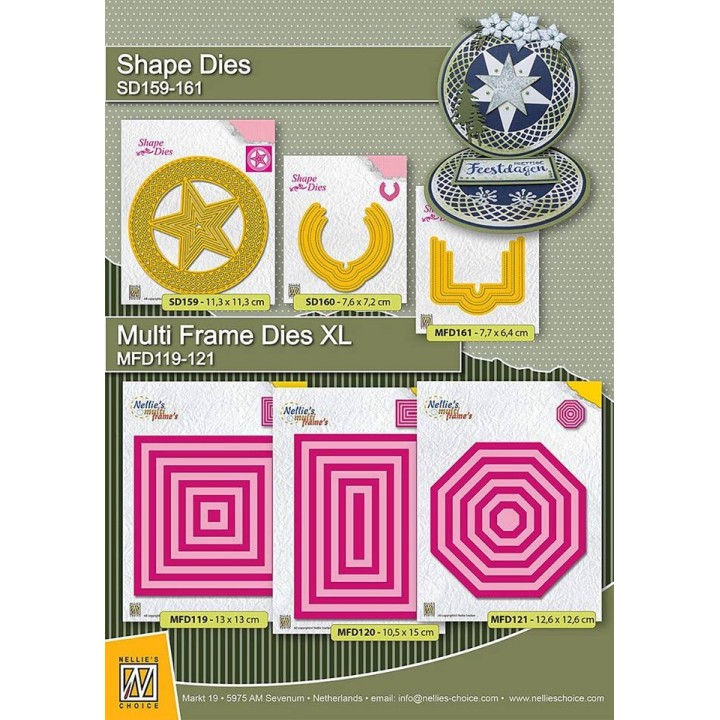(MFD120)Nellie's Multi frame Dies Rectangle straight corners