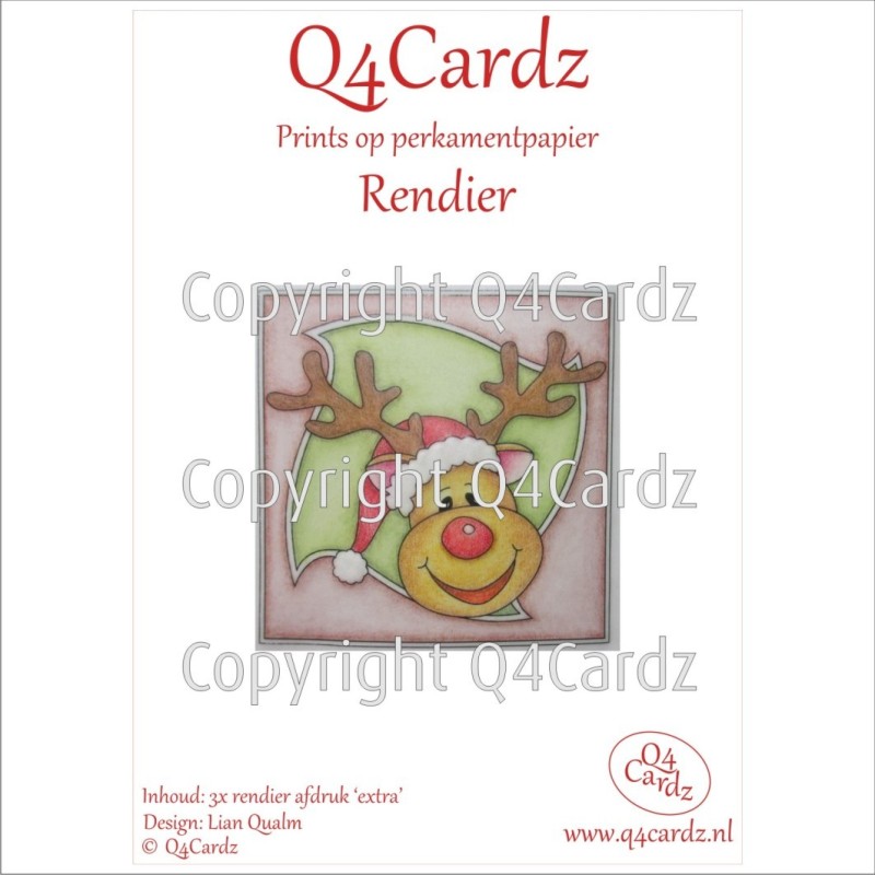 Q4Cardz Prints mini  Rendier Extra aquarelpapier