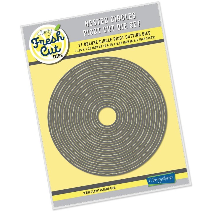 (ACC-DI-30680-66)Clarity FRESH CUT DIE NESTED CIRCLE PICOT DIE SET