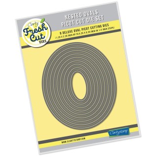 (ACC-DI-30681-66)Clarity FRESH CUT DIE NESTED OVALS PICOT DIE SET