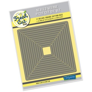 (ACC-DI-30666-66)Clarity FRESH CUT DIE NESTED SQUARE PICOT DIE SET