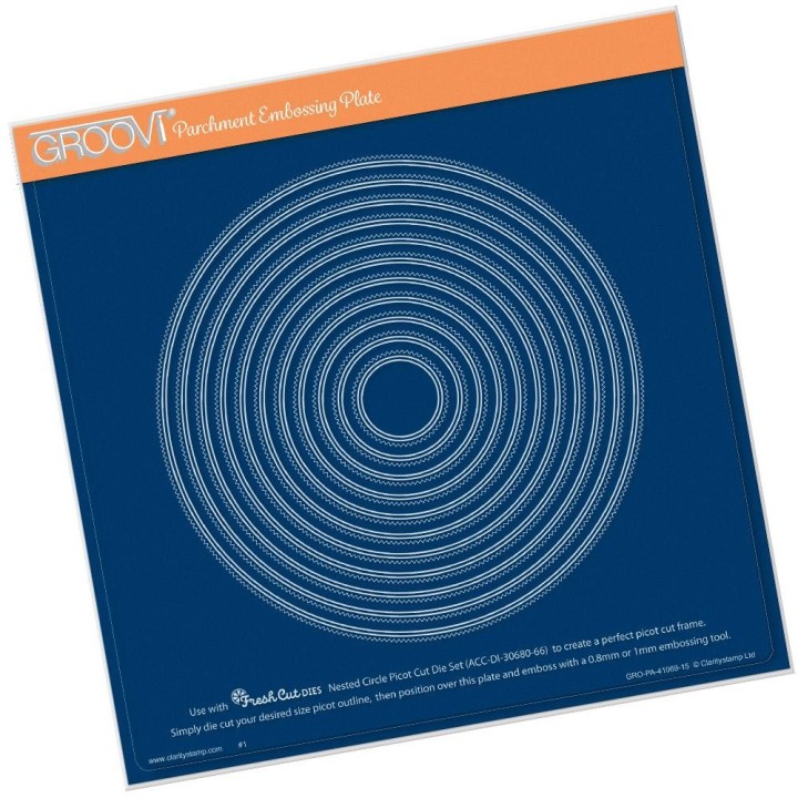 (GRO-CH-41069-15)Groovi Plate A4 NESTED CIRCLE PICOT CUT