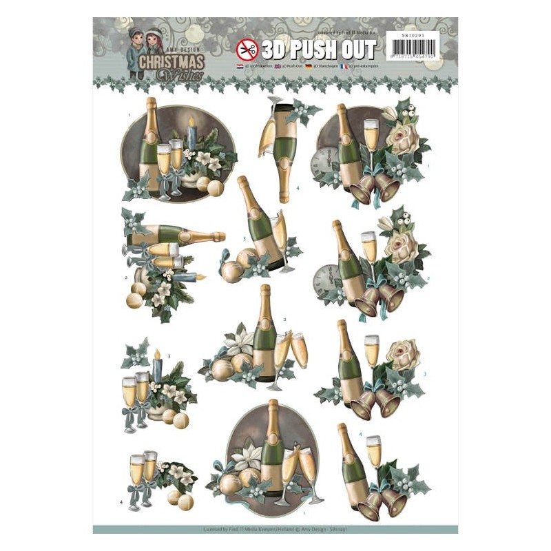 (SB10291)3D Pushout - Amy Design - Christmas Wishes - Happy New Year