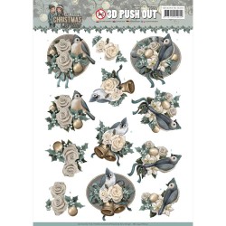 (SB10294)3D Pushout - Amy Design - Christmas Wishes - Birds and Bells