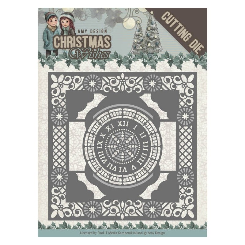 (ADD10148)Dies - Amy Design - Christmas Wishes - Twelve O'clock frame