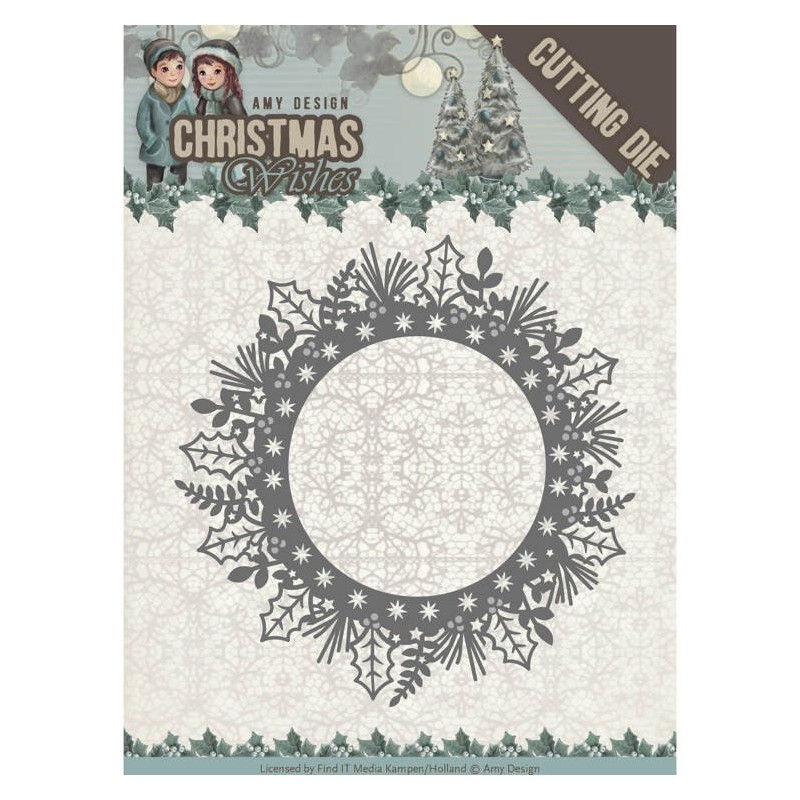 (ADD10149)Dies - Amy Design - Christmas Wishes - Holly Wreath