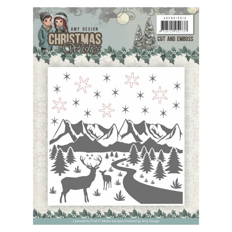 (ADEMB10010)Cut and Emboss Folder - Amy Design - Christmas Wishes